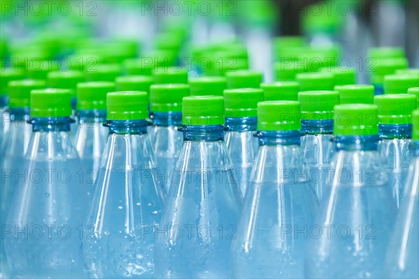 Mineral water in PET bottles