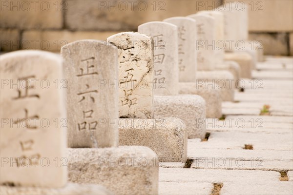 Stone steles with inscriptions