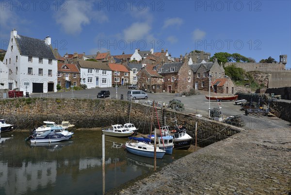 Small fishing boats in the harbour of Crail