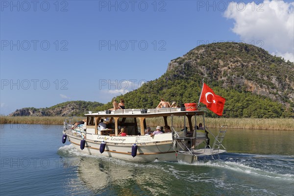 Excursion boat in the Dalyan Delta