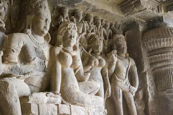 Stone sculptures in cave 29