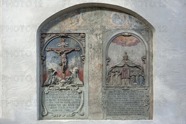 Religious relief panels at St Martin's Church