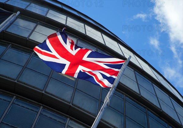 Union Flag or Union Jack flying at City Hall