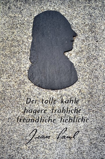 Plaque commemorating the poet Jean Paul