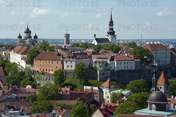 View from St. Olaf's Church of the Lower Town and the Upper Town