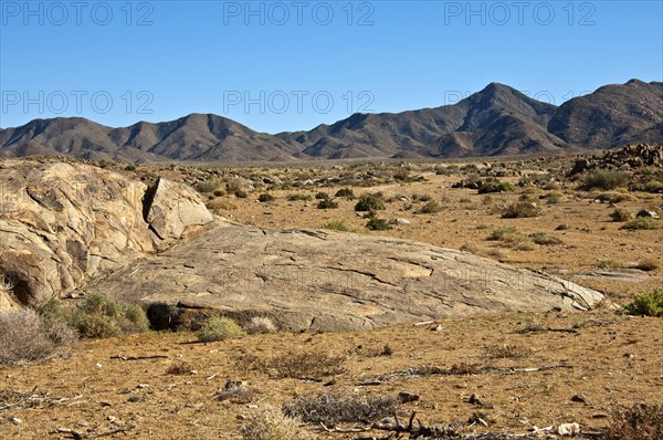 Desert-like landscape with barren hills in Richtersveld