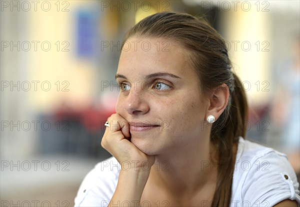 Pensive young woman