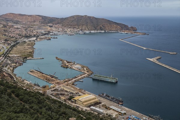Overlook over harbour