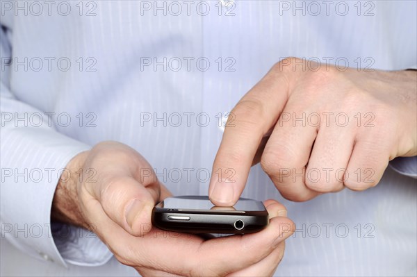 Man using a smartphone