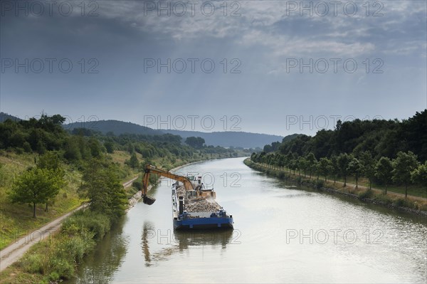 Dredger on the Main-Danube Canal