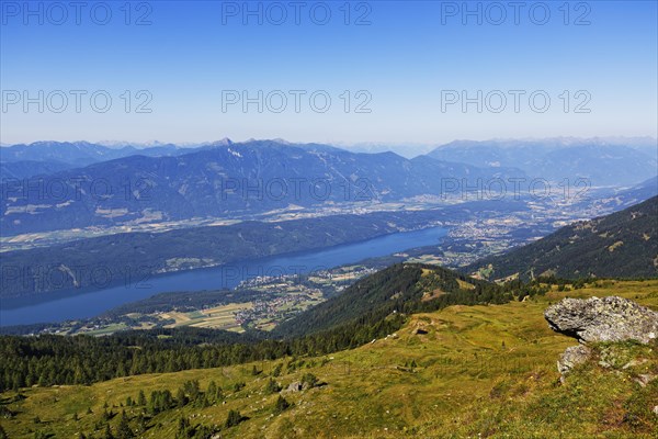 View from the Millstatt Alps over Lake Millstatt