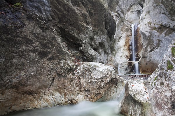 Waterfall in Heckenbachklamm gorge