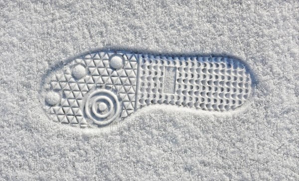 Shoeprint in snow
