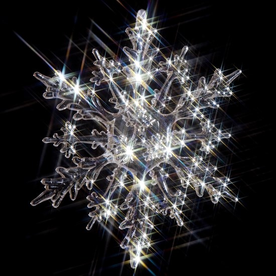 Christmas star as an ice crystal