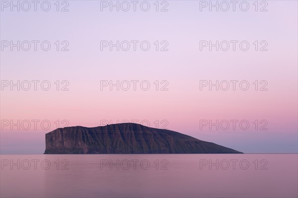 Fugloy island in the light of the midnight sun