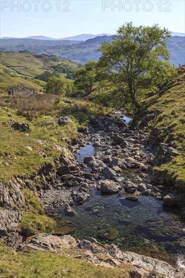 Mountain stream on the Honister Pass in Borrowdale