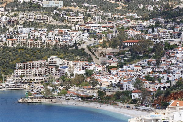 Townscape of Kalkan with beach