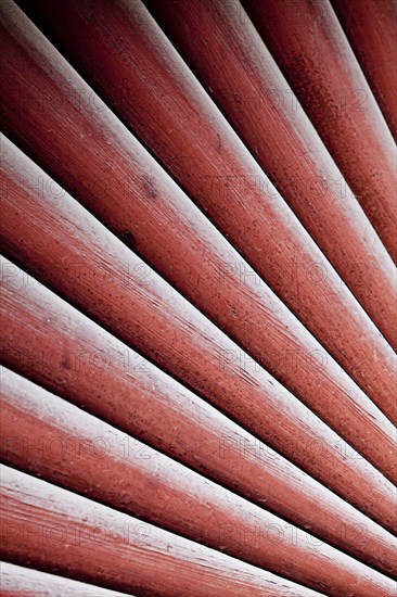 Wooden slats on a gate