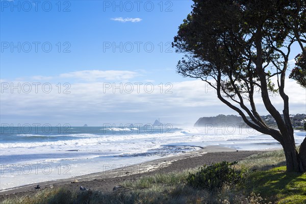 Beach with surf