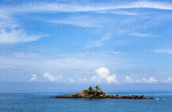 Small rocky island off the coast of Beruwala