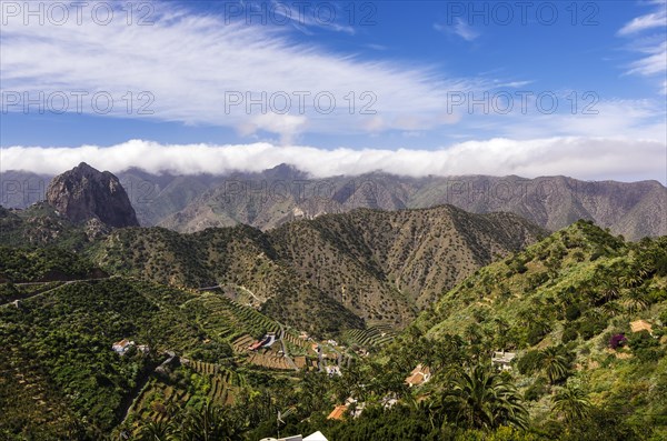 View of the valley and the mountains