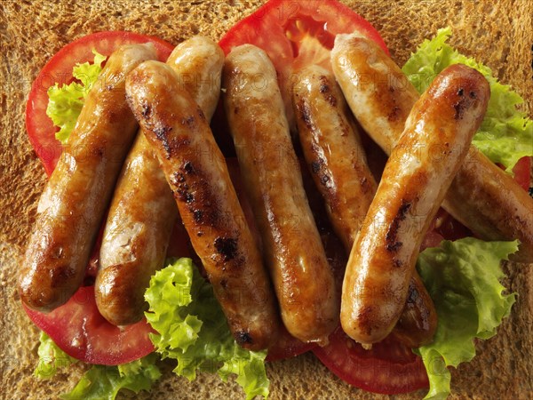 Traditional pork chipolata sausages