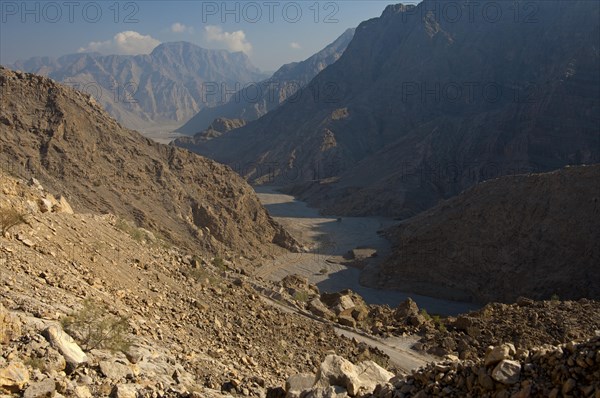 Wadi in the wild mountain landscape