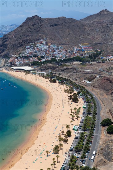 The sandy beach of Playa de las Teresitas