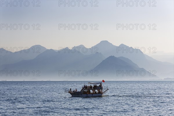 Excursion boat on the sea