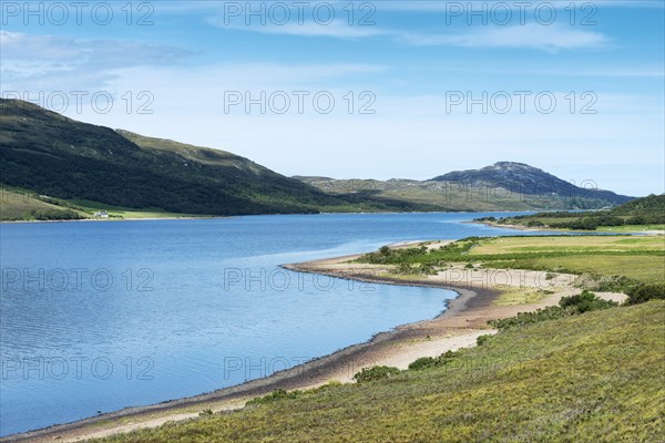The 9.5 km long and 1.2 km wide freshwater Loch Hope