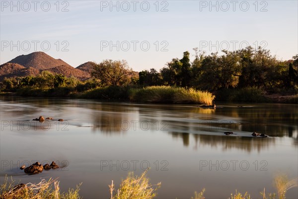 View over the border river of Kunene towards Angola