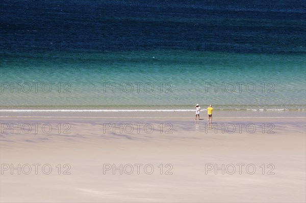 Tourist taking pictures at White Sands Beach