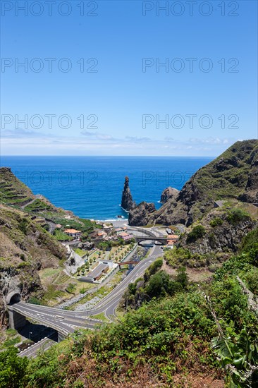 Ilheus da Rib rock formations on the cliff coast of Ribeira da Janela