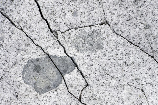 Cracks in granite