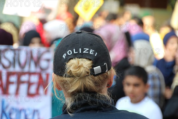 Police officer at a demonstration