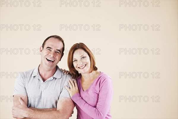 Couple smiling