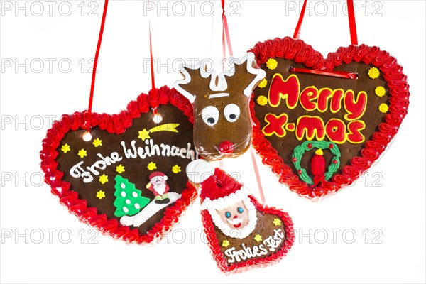 Various gingerbread hearts