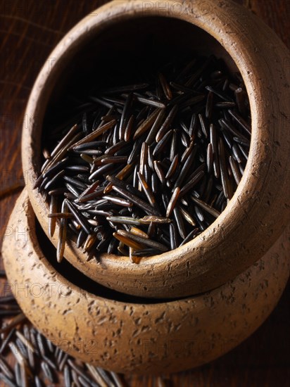 Wild rice grains