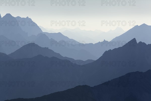 Karwendel Range seen from Hochriss Mountain in Rofan