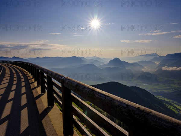 View from the Rossfeld Panoramastrasse on Alpine panorama