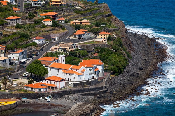 Village of Ponta Delgada on the cliffside