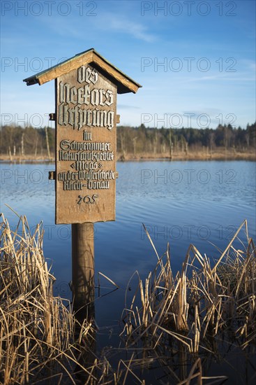 Sign in Schwenninger Moos Nature Reserve