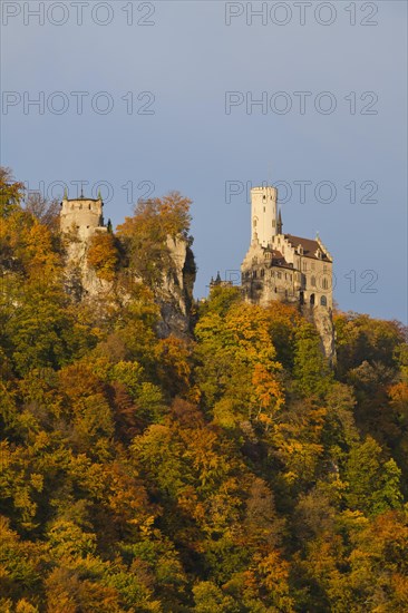 Schloss Lichtenstein Castle in autumn