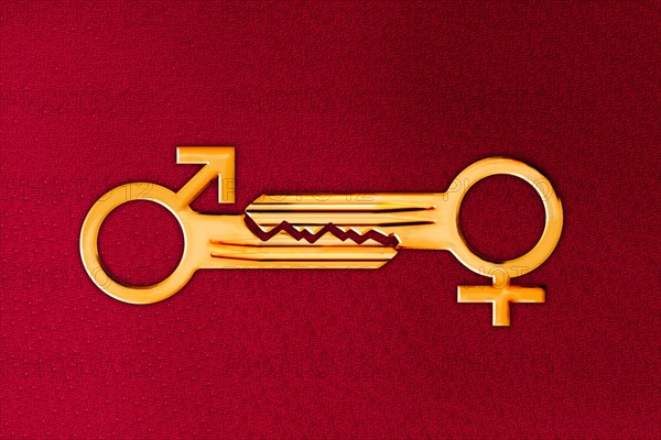 Keys with the symbols for Mars and Venus