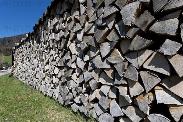 Piled-up firewood