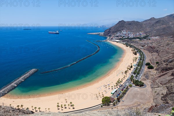 The sandy beach of Playa de las Teresitas