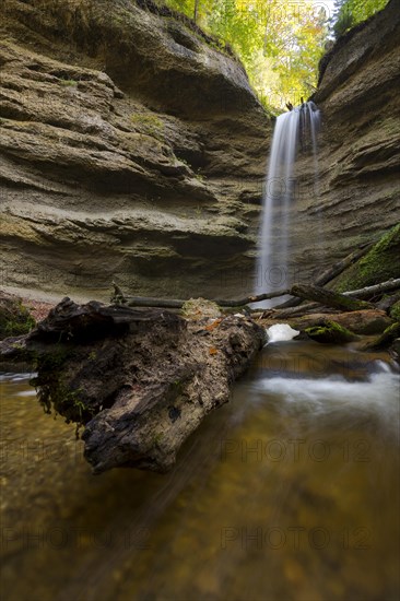 Waterfall in Paehlschlucht gorge near Paehl