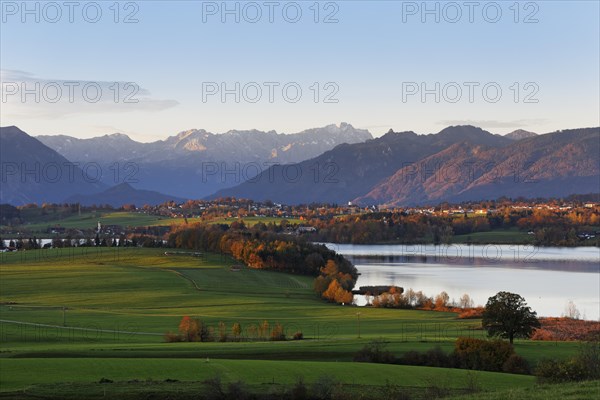 Autumn morning in the foothills of the Alps