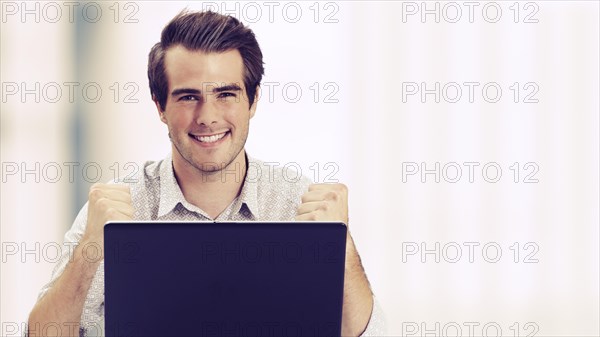 Businessman with laptop