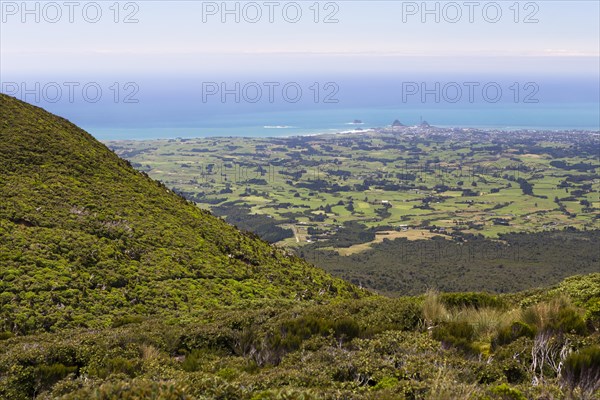 View from the Pouakai Hut of New Plymouth